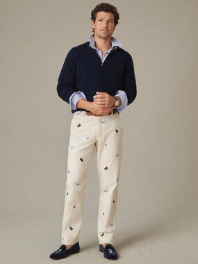 J McLaughlin x Walksauce: Madison Embroidered Fancy Pants in Jet Set - Stone NEW